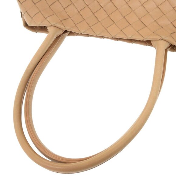 BOTTEGA VENETA Beige Intrecciato Leather Tote Bag - Picture 6 of 11